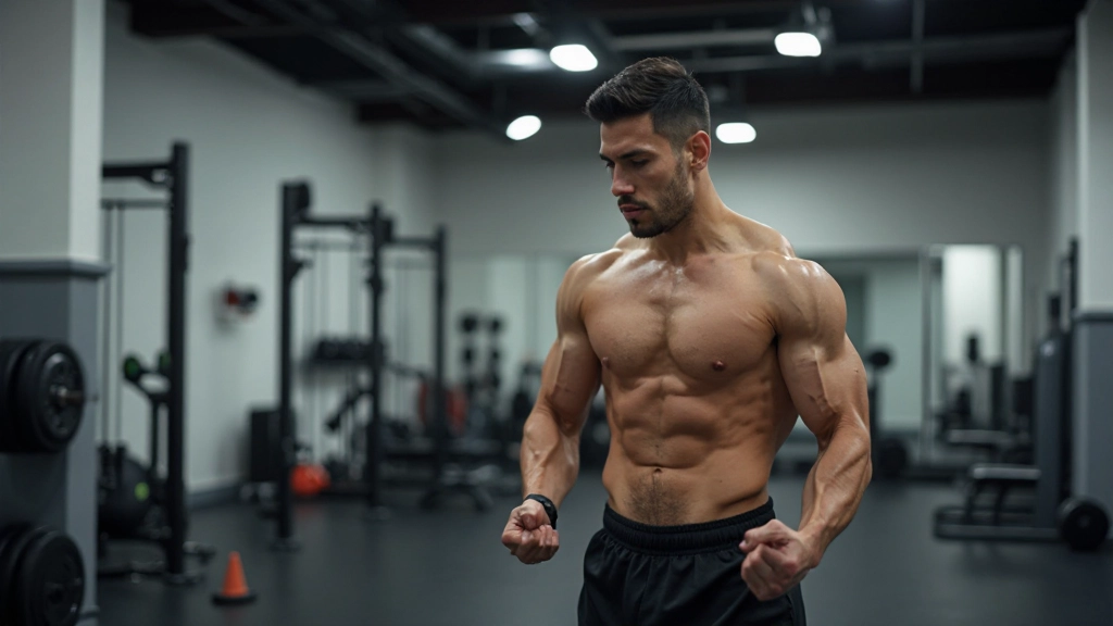 Athlete performing strength testing with proper form and measurement setup