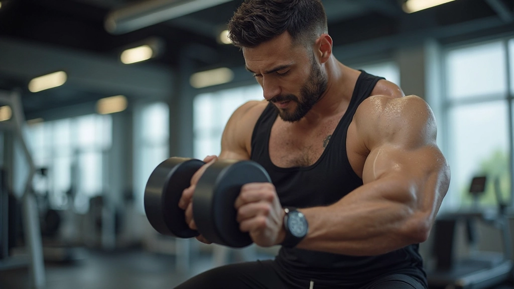 Professional strength training demonstration with proper resistance training technique